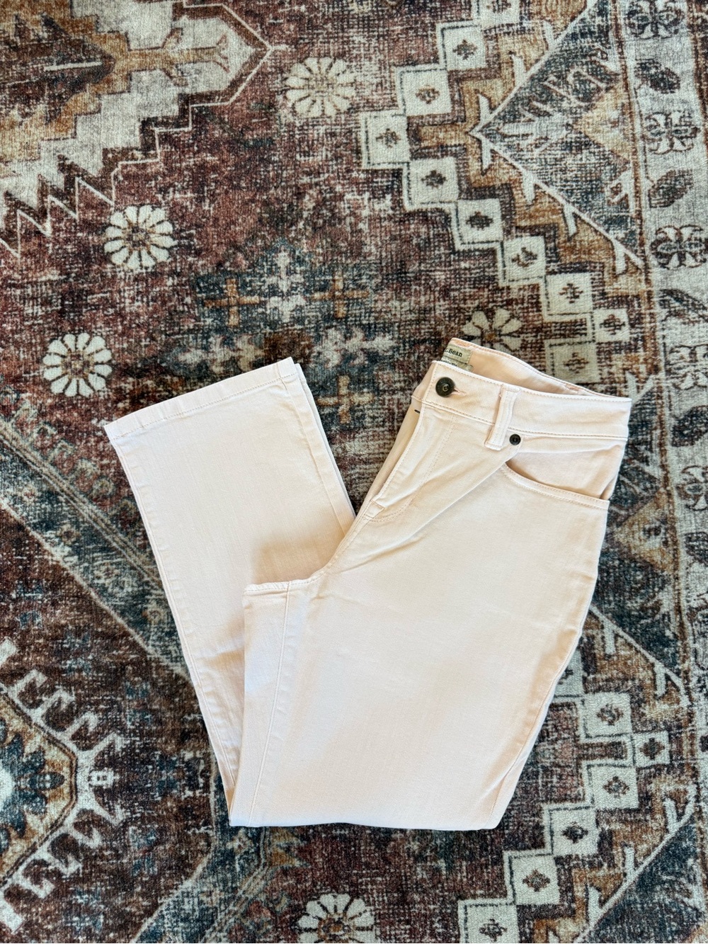 L.L. Bean Women's Pale Pink Straight-Leg Jeans